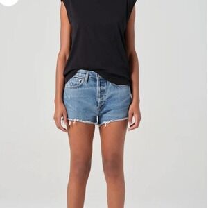 Agolde Women's The Parker Distressed Cut Off Shorts Size 26